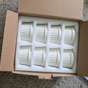 Set of White Ceramic Ramekins
